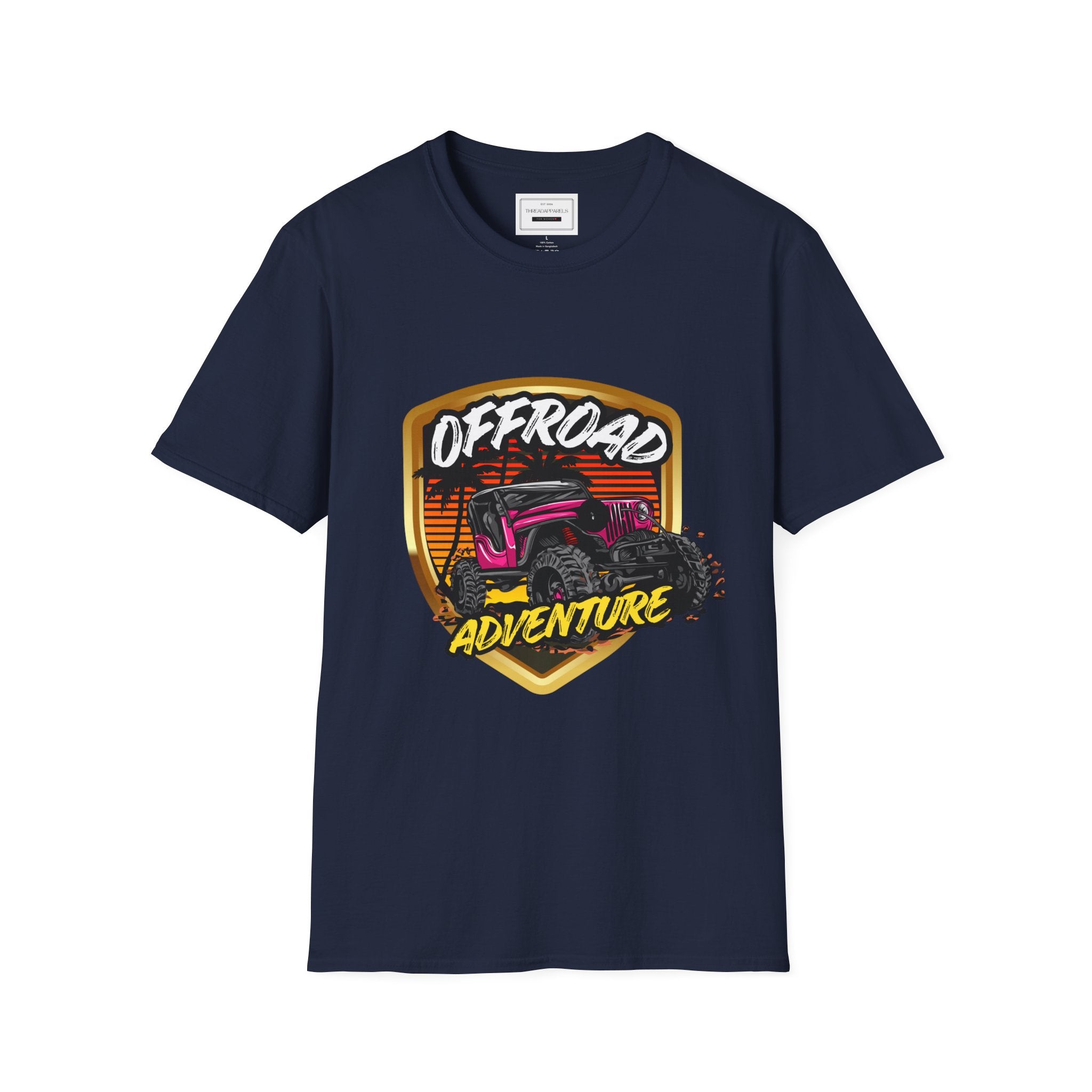 Offroad Adventure T-Shirt - Vintage Jeep Badge Graphic Tee