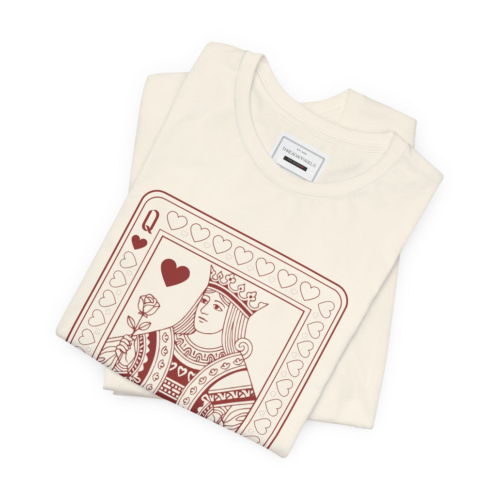 Queen of Hearts Playing Card T‑Shirt – Vintage Casino Graphic Tee