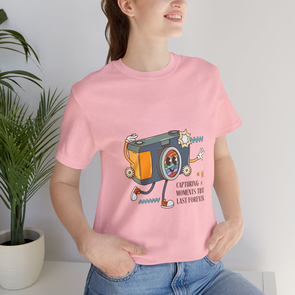 Camera Graphic Tee — "Capturing Moments That Last Forever" Vintage Film Photography T-Shirt