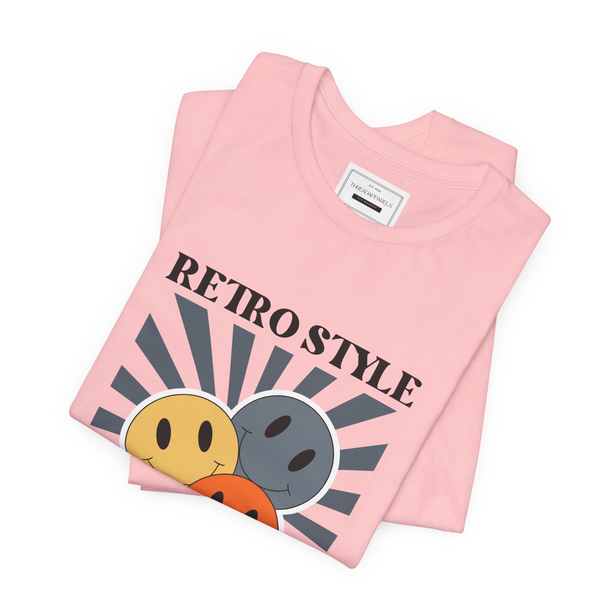 Retro Smiley Tee — "Retro Style" Graphic Short Sleeve