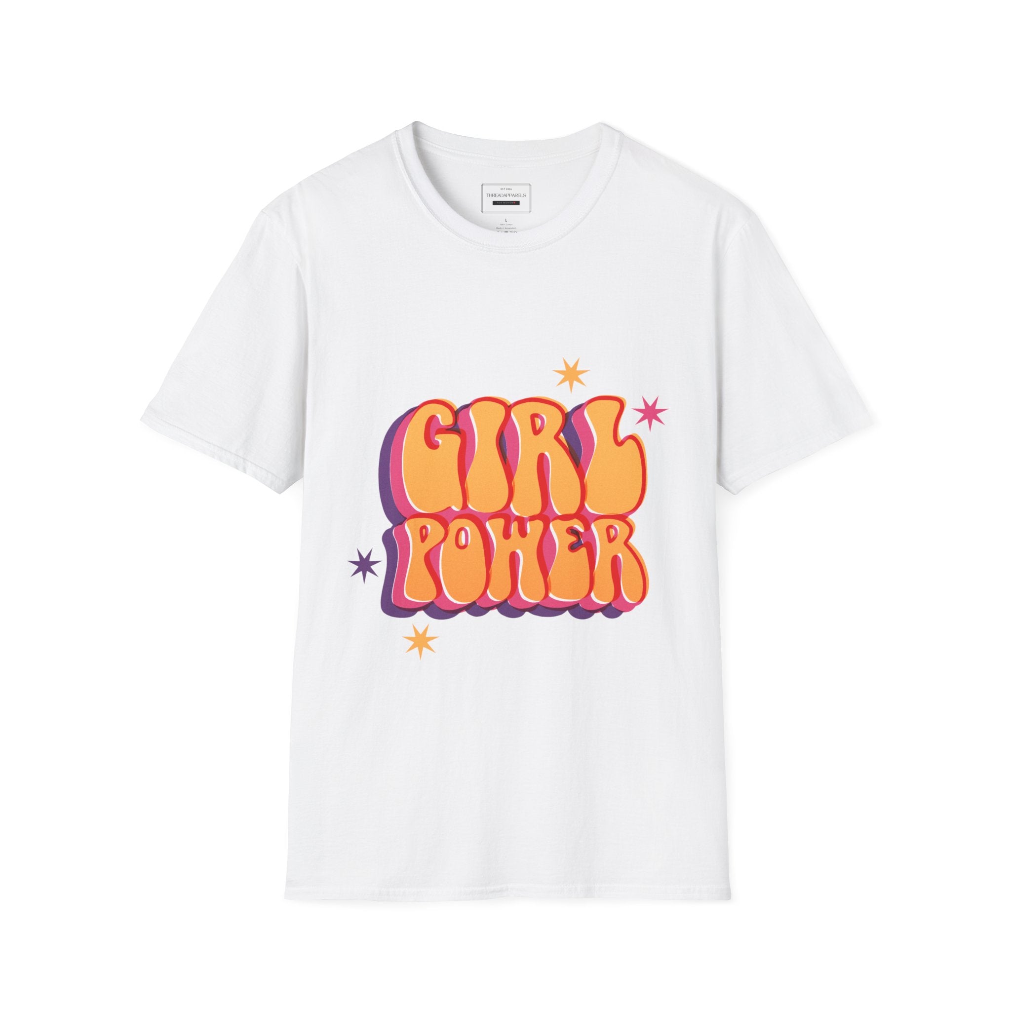Girl Power Retro T-Shirt — 70s Style Feminist Graphic Tee