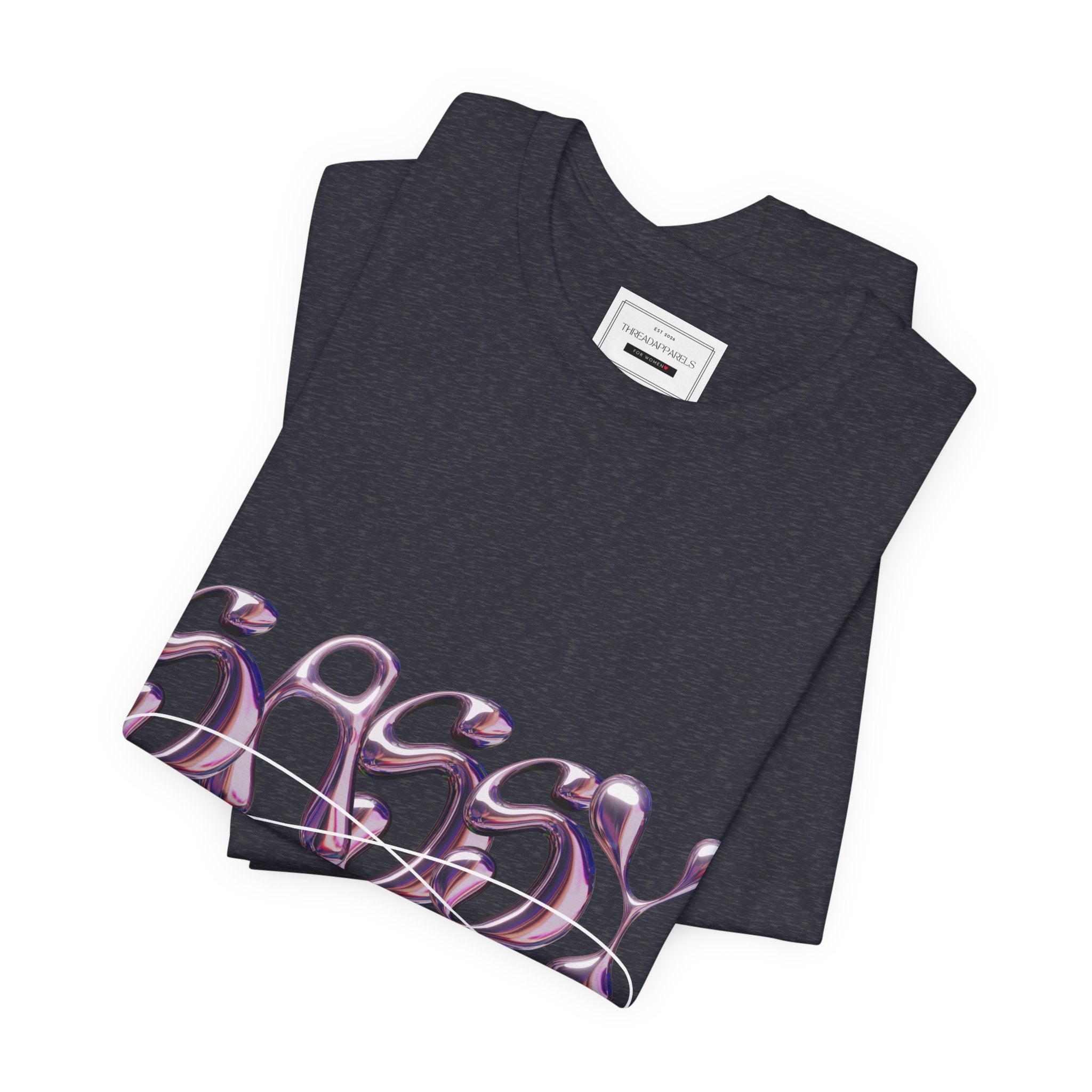 Sassy Girl Tee — Retro Bubble Letter Graphic Shirt