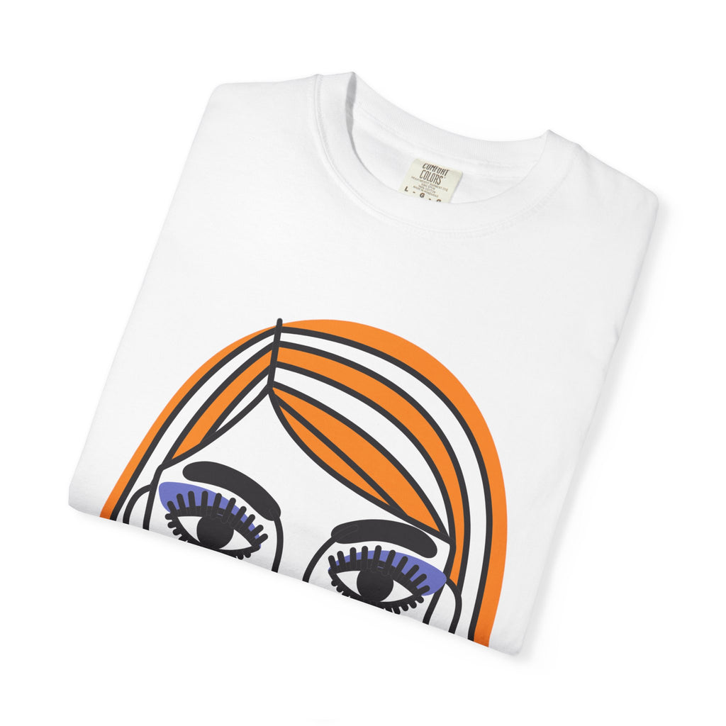 Pop Art Portrait T‑Shirt — Graphic Women's Face Tee
