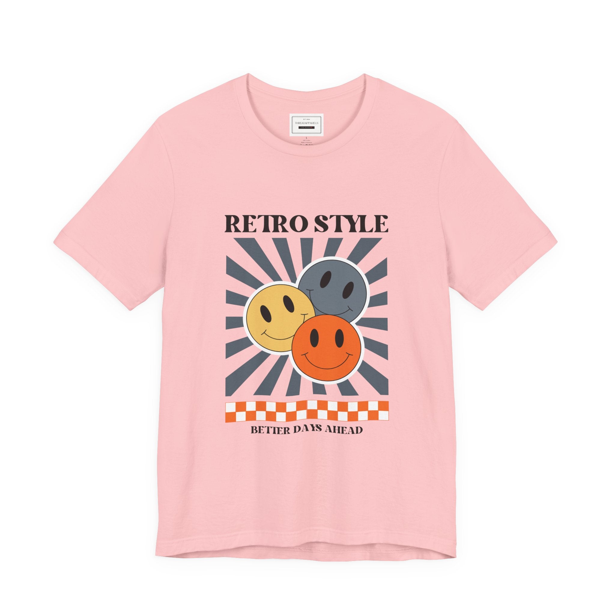 Retro Smiley Tee — "Retro Style" Graphic Short Sleeve