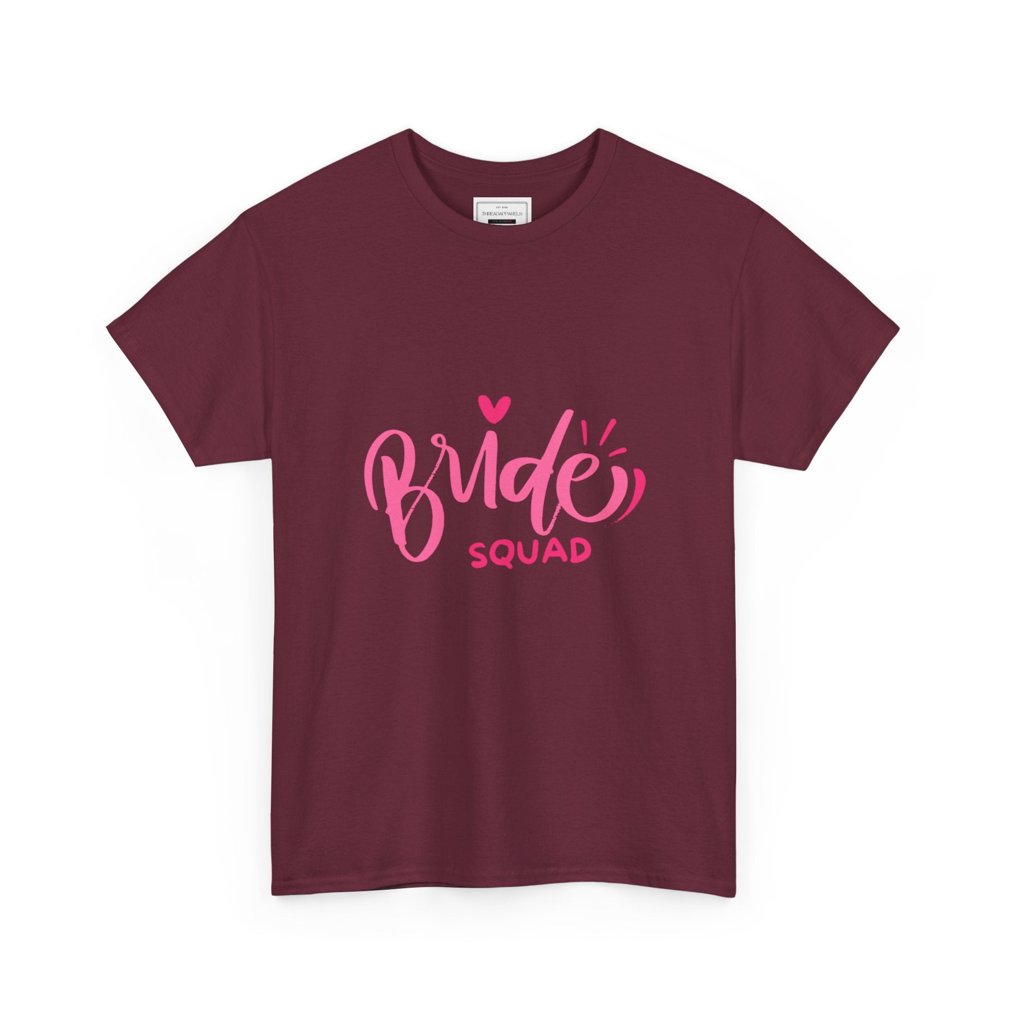 Bride Squad T‑Shirt — Pink Script Bachelorette Party Tee