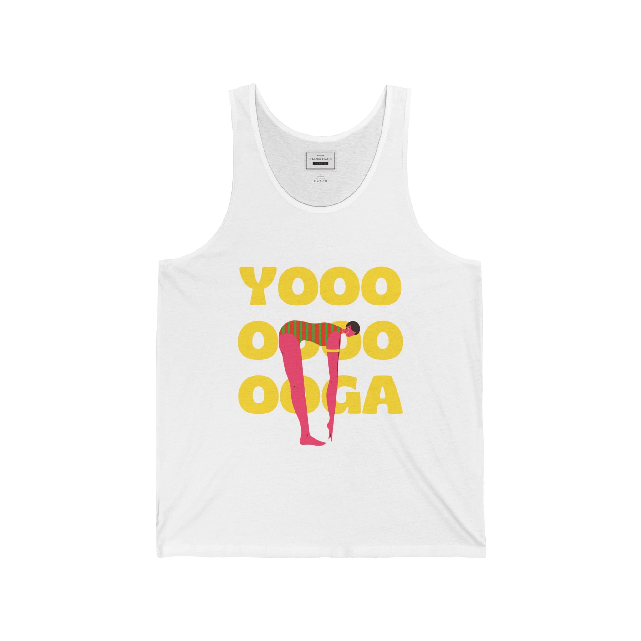 Yoga Tank Top — 'Yooo Oooo Ooga' Playful Stretch Graphic Tank