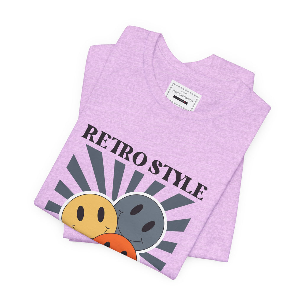 Retro Smiley Tee — "Retro Style" Graphic Short Sleeve