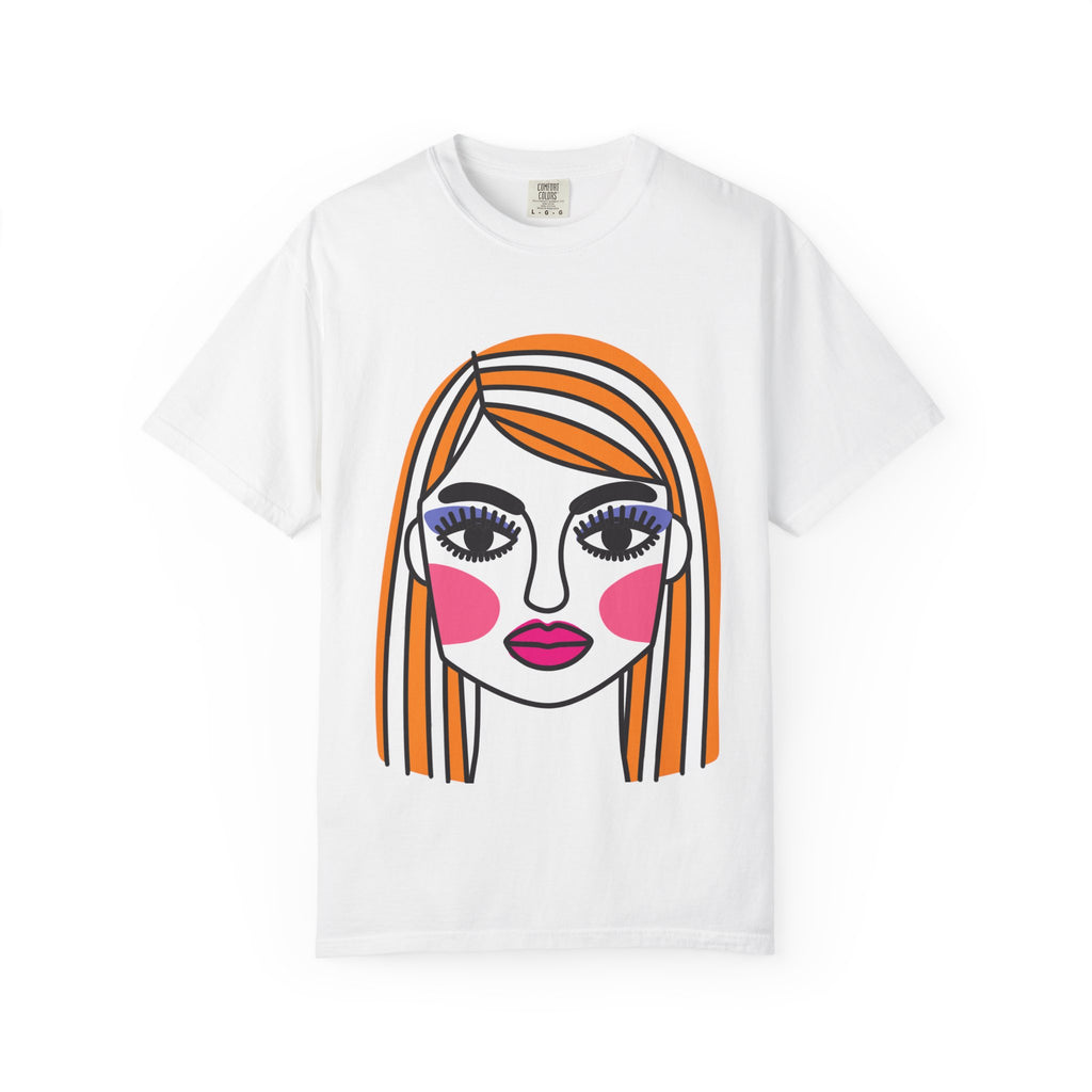 Pop Art Portrait T‑Shirt — Graphic Women's Face Tee