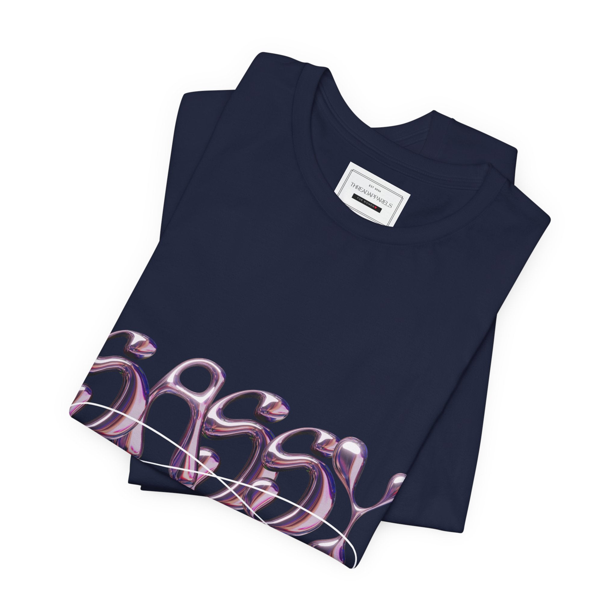 Sassy Girl Tee — Retro Bubble Letter Graphic Shirt