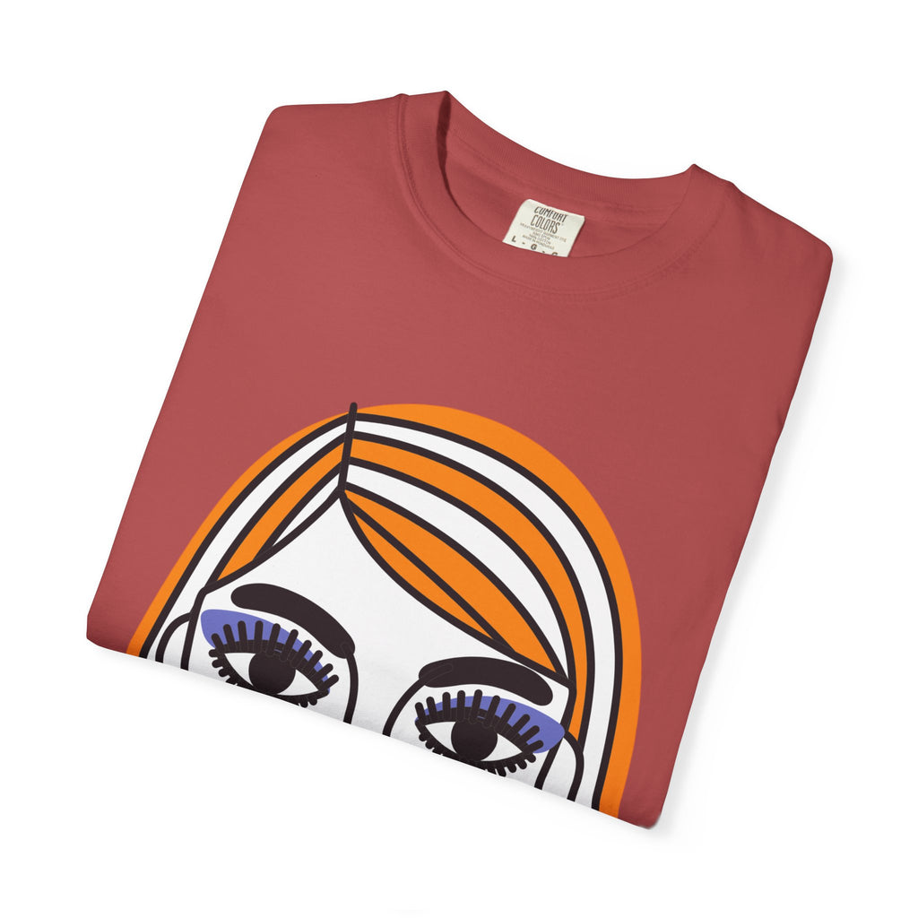 Pop Art Portrait T‑Shirt — Graphic Women's Face Tee
