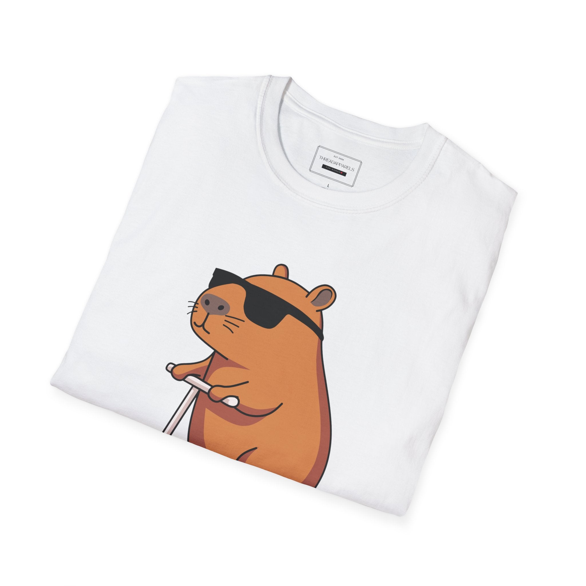 Just Aura Scooter Capybara T-Shirt — Cute Chill Vibe Graphic Tee