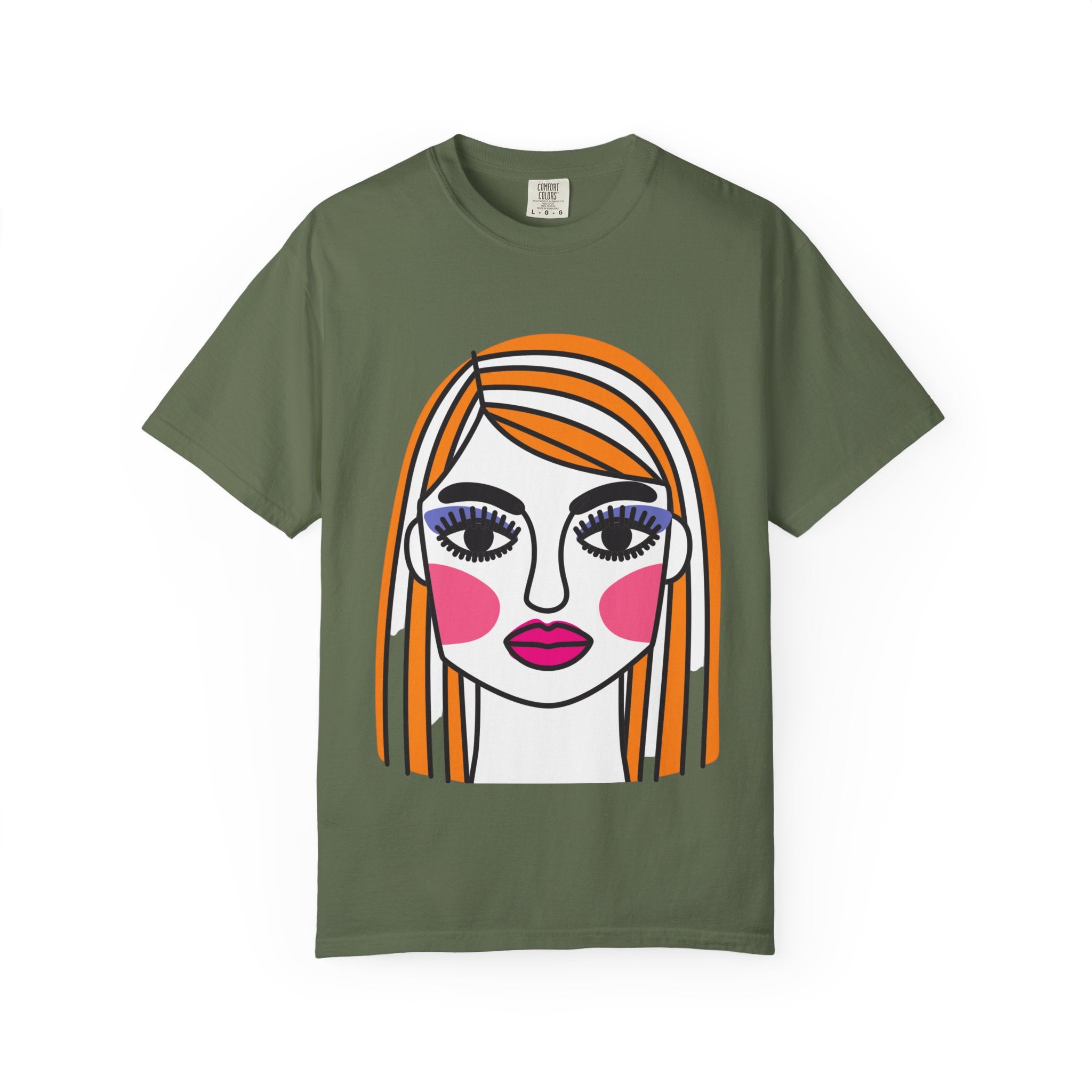 Pop Art Portrait T‑Shirt — Graphic Women's Face Tee