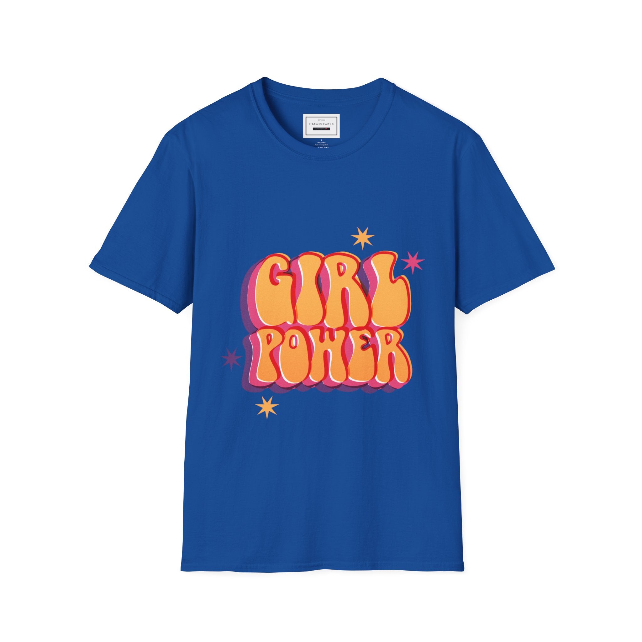 Girl Power Retro T-Shirt — 70s Style Feminist Graphic Tee