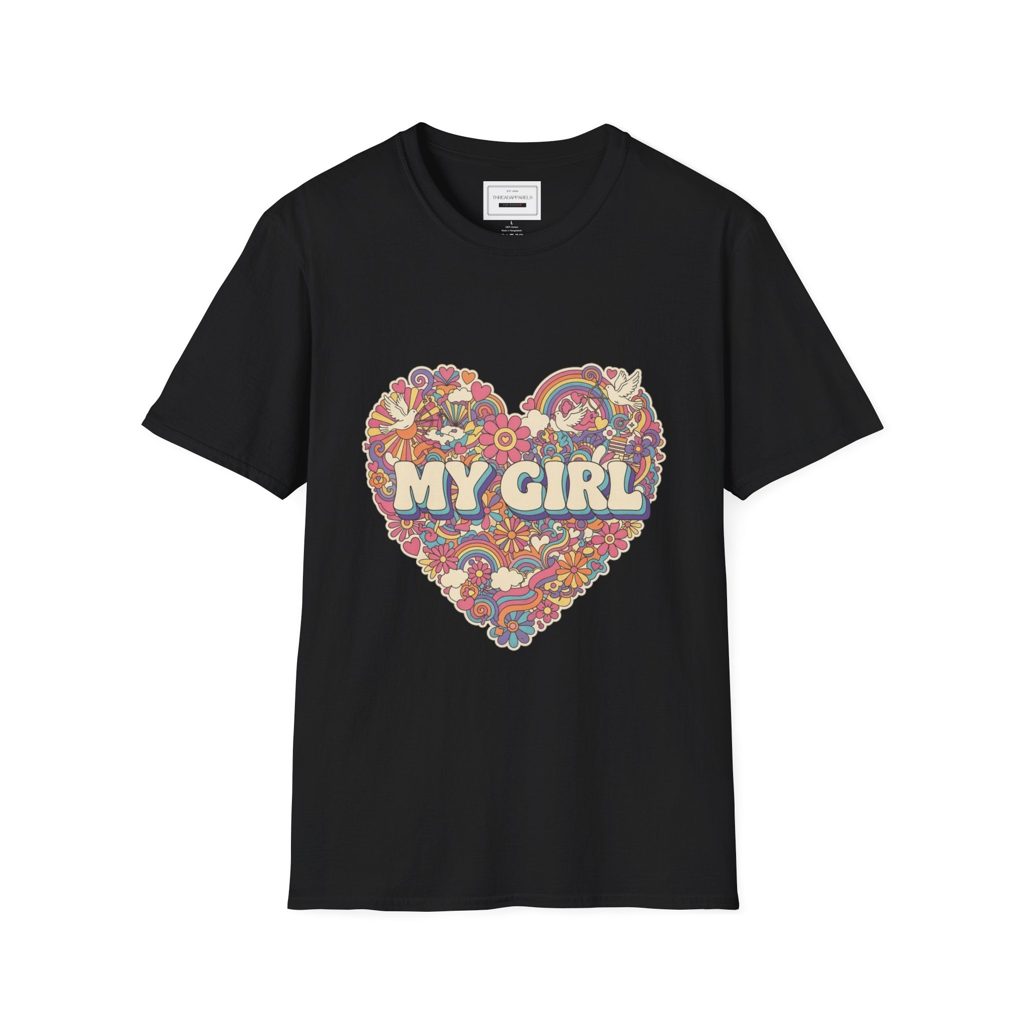 My Girl Floral Heart T-Shirt — Retro 70s Love Tee