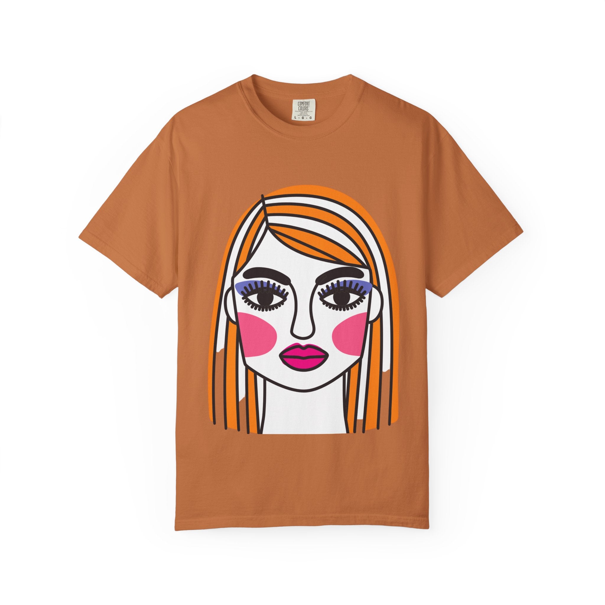 Pop Art Portrait T‑Shirt — Graphic Women's Face Tee