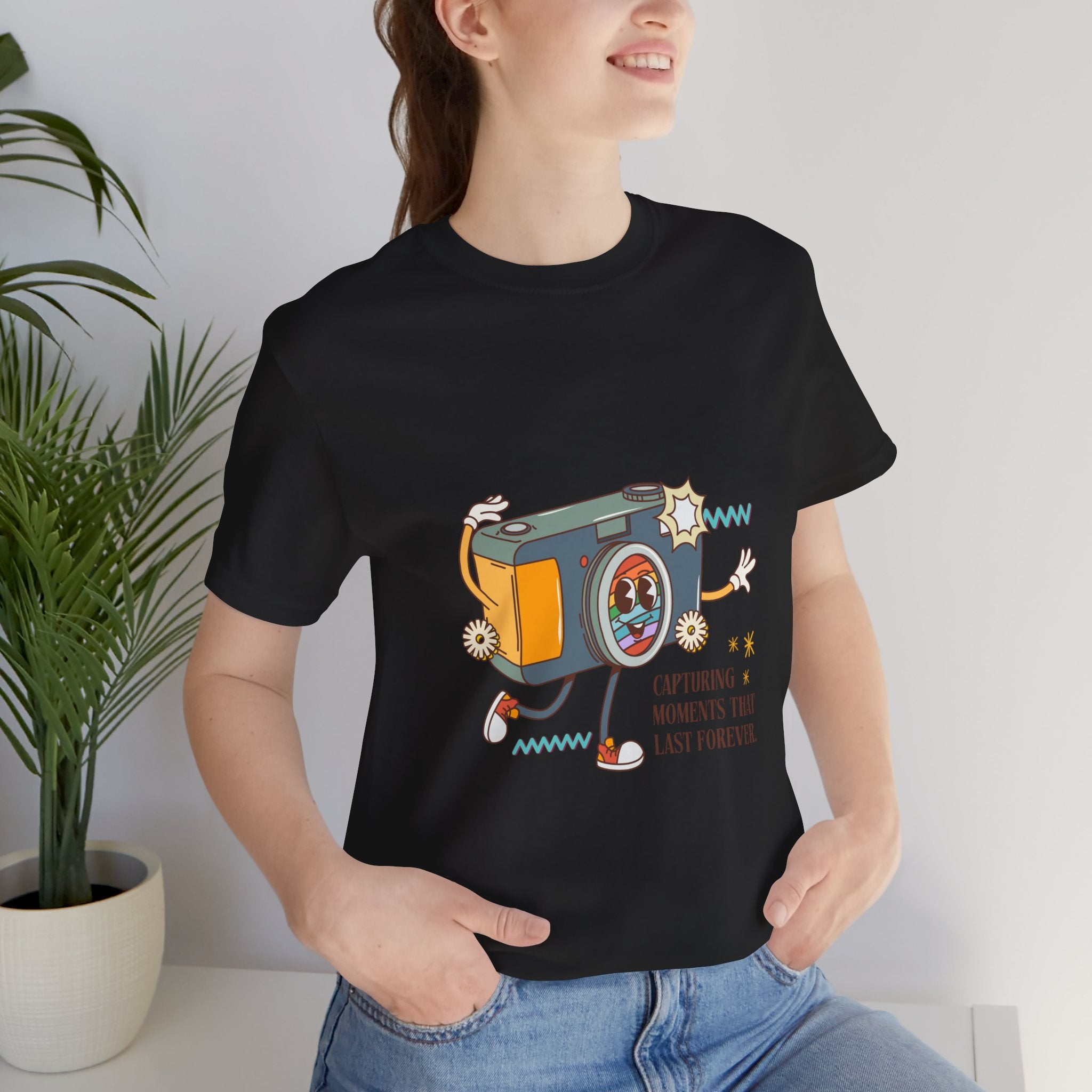 Camera Graphic Tee — "Capturing Moments That Last Forever" Vintage Film Photography T-Shirt