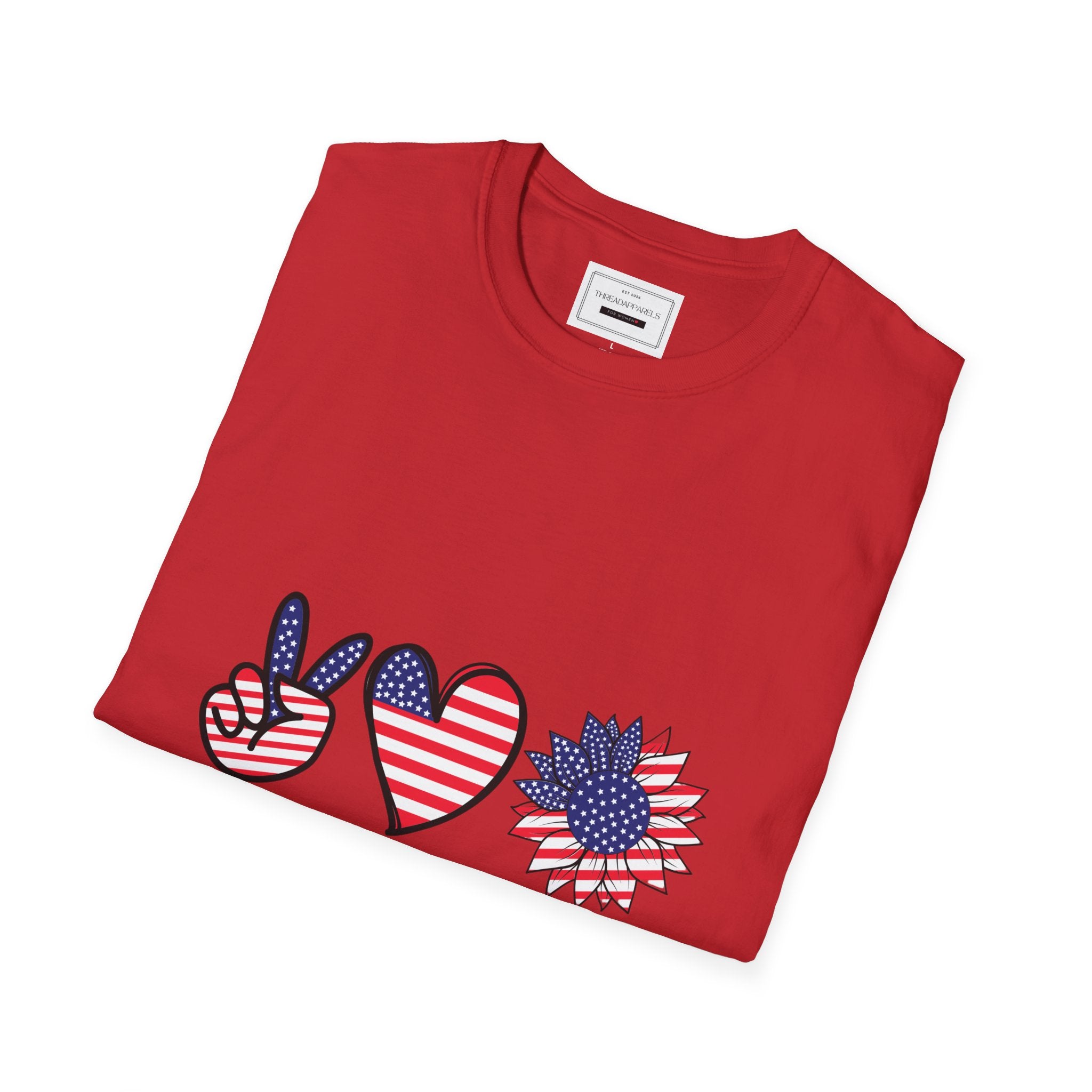 Peace Love America T-Shirt — Patriotic 4th of July Tee