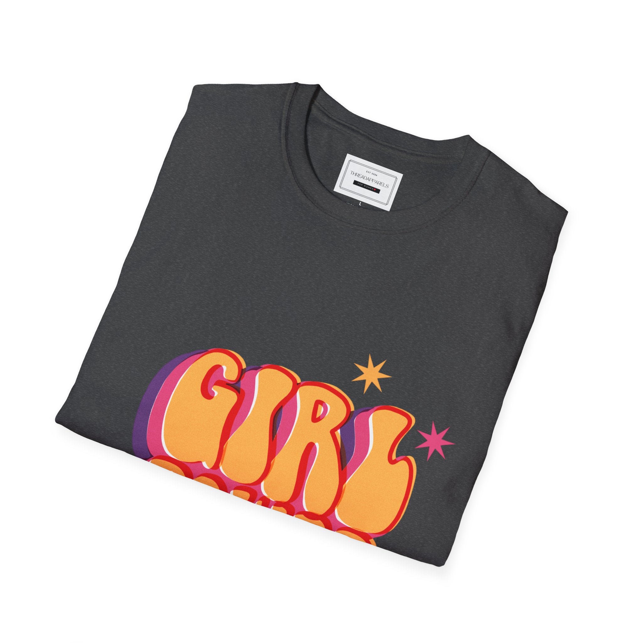 Girl Power Retro T-Shirt — 70s Style Feminist Graphic Tee