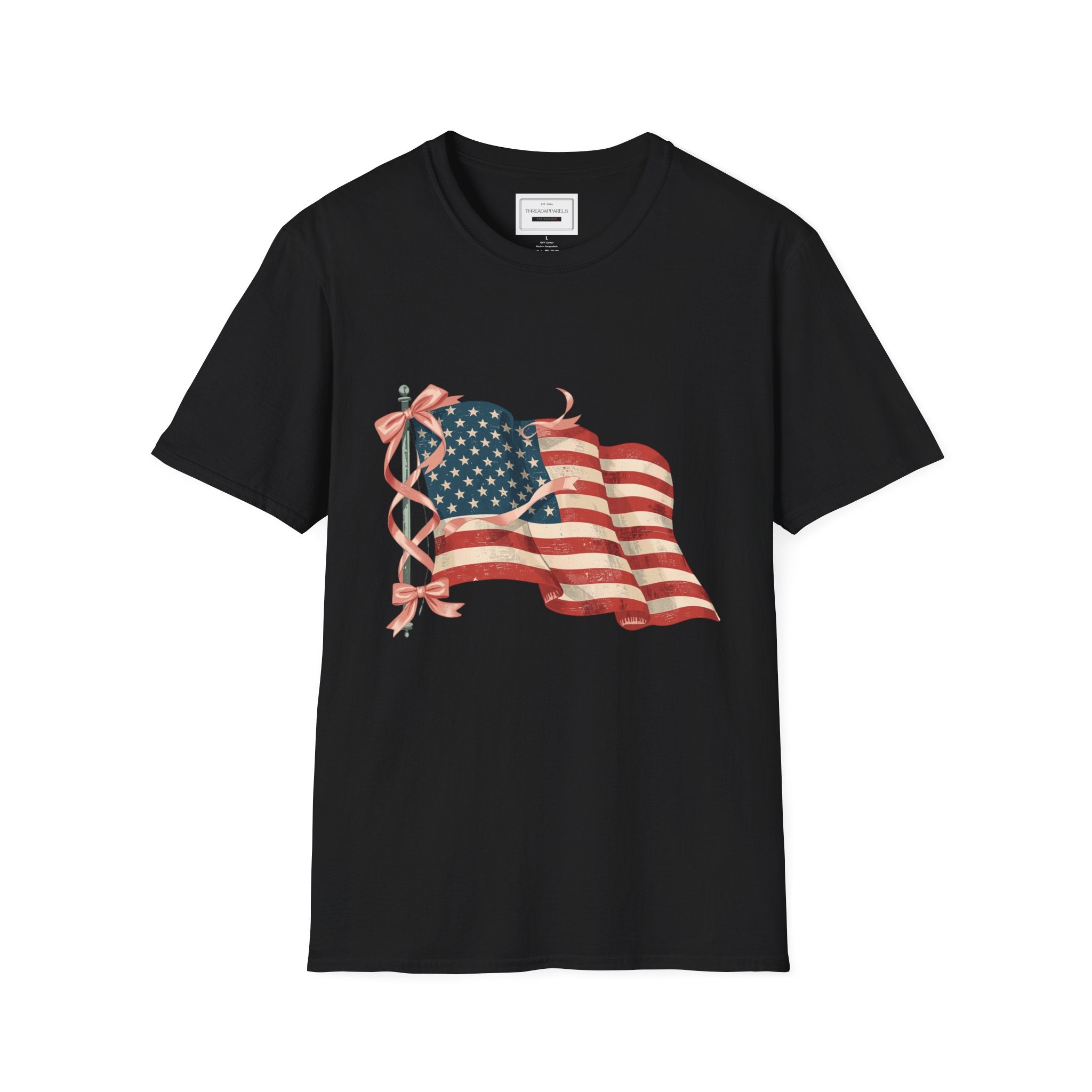 Vintage American Flag T-Shirt — Distressed Patriotic Tee for 4th of July