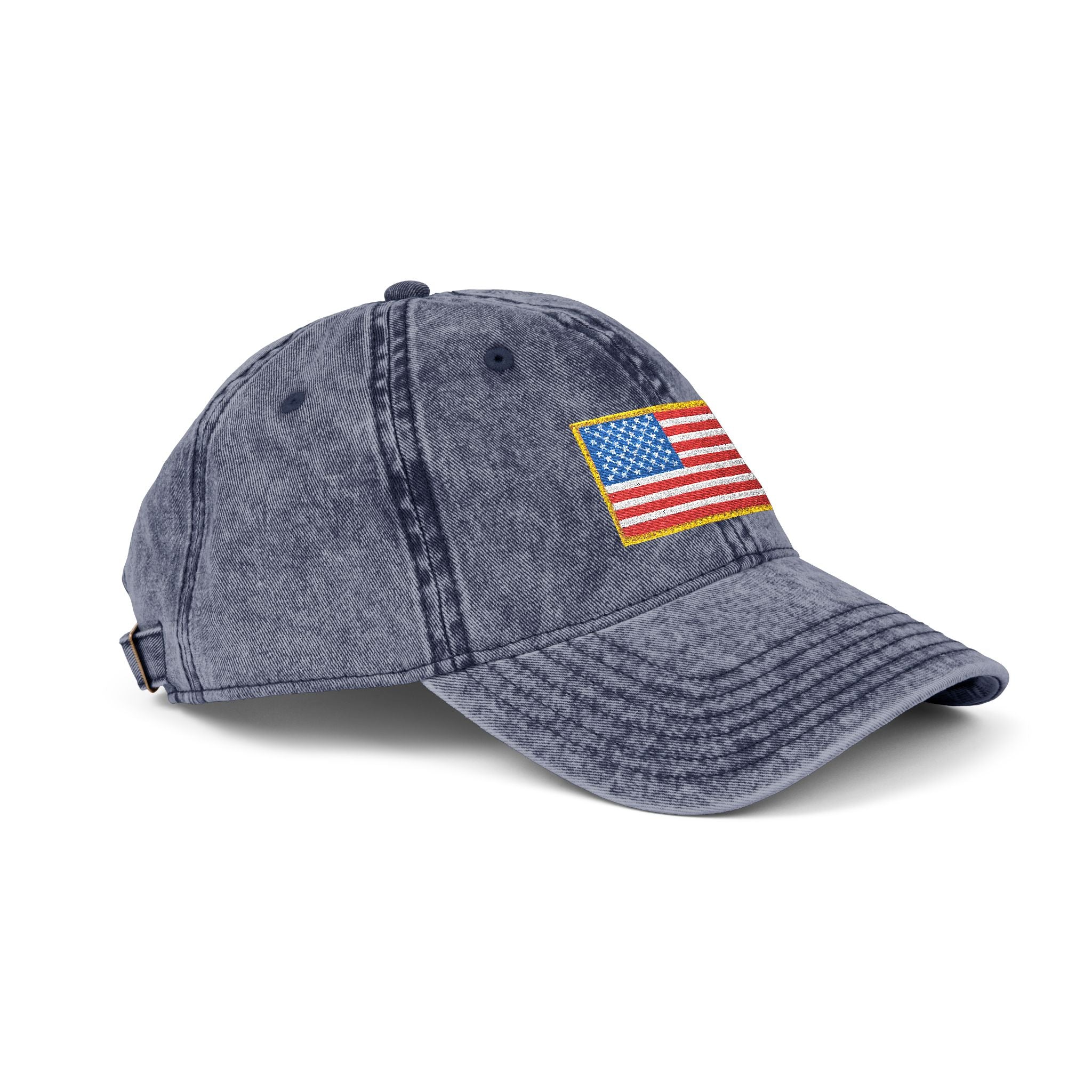 Embroidered Vintage American Flag Cap —  Hat for Patriotic Gifts