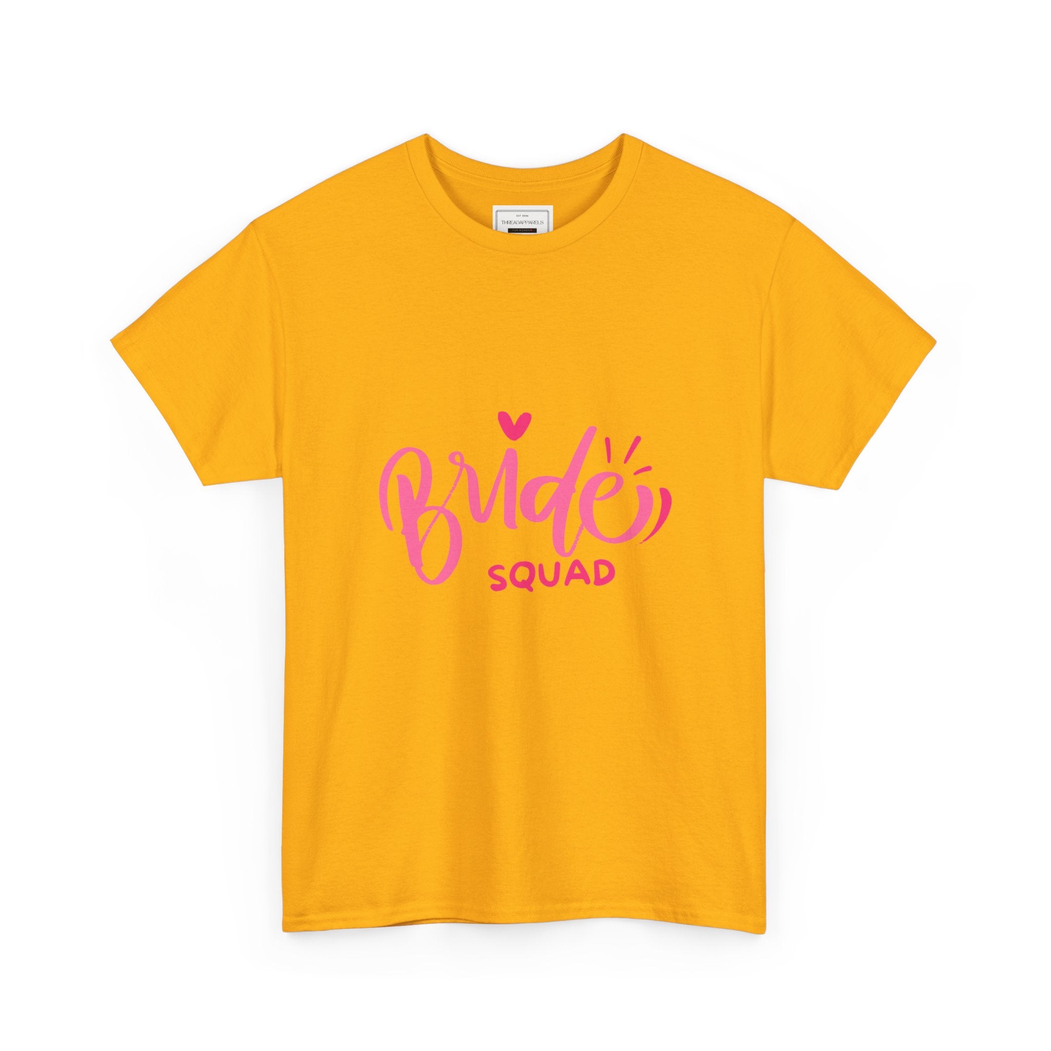 Bride Squad T‑Shirt — Pink Script Bachelorette Party Tee