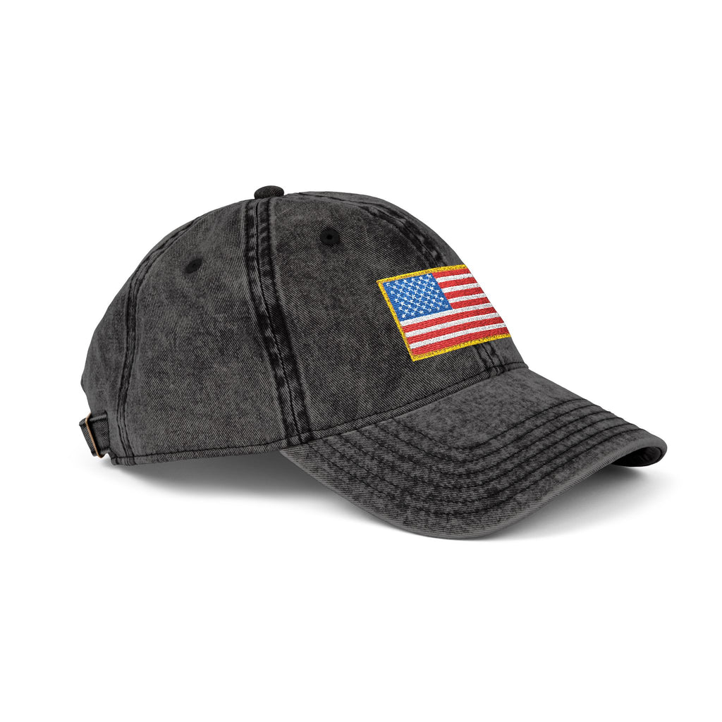 Embroidered Vintage American Flag Cap —  Hat for Patriotic Gifts