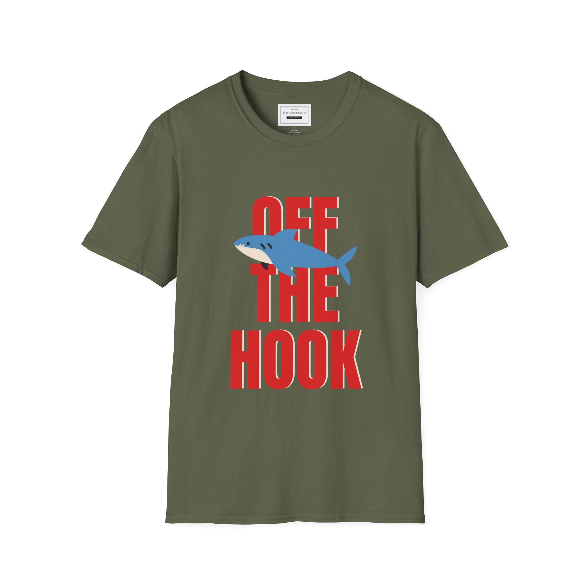 Off The Hook Shark T-Shirt — Funny Fishing Graphic Tee
