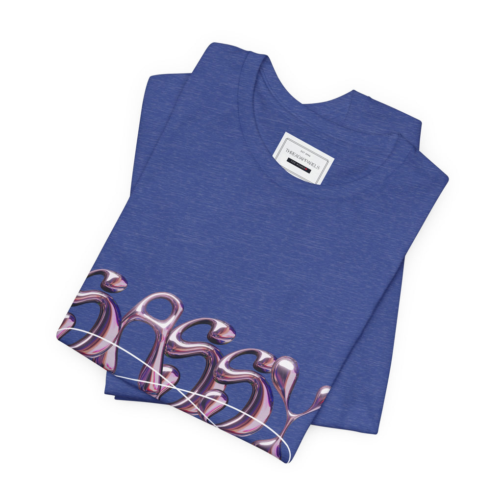 Sassy Girl Tee — Retro Bubble Letter Graphic Shirt