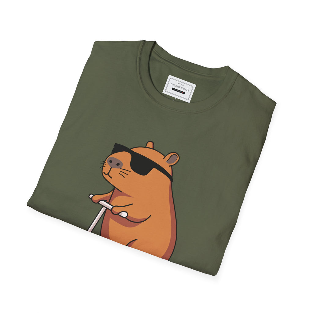 Just Aura Scooter Capybara T-Shirt — Cute Chill Vibe Graphic Tee