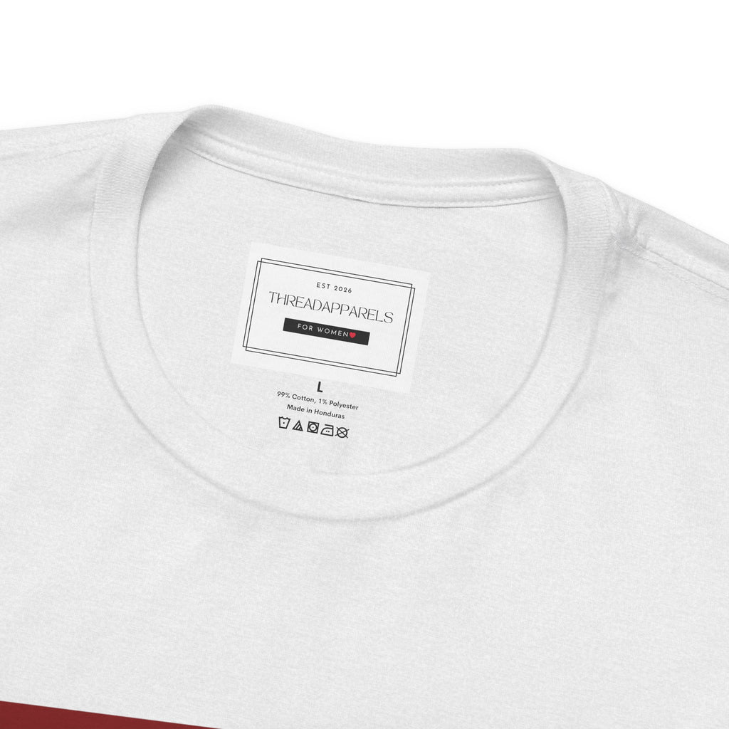 White Flowers Graphic Tee — Floral Square Print T-Shirt