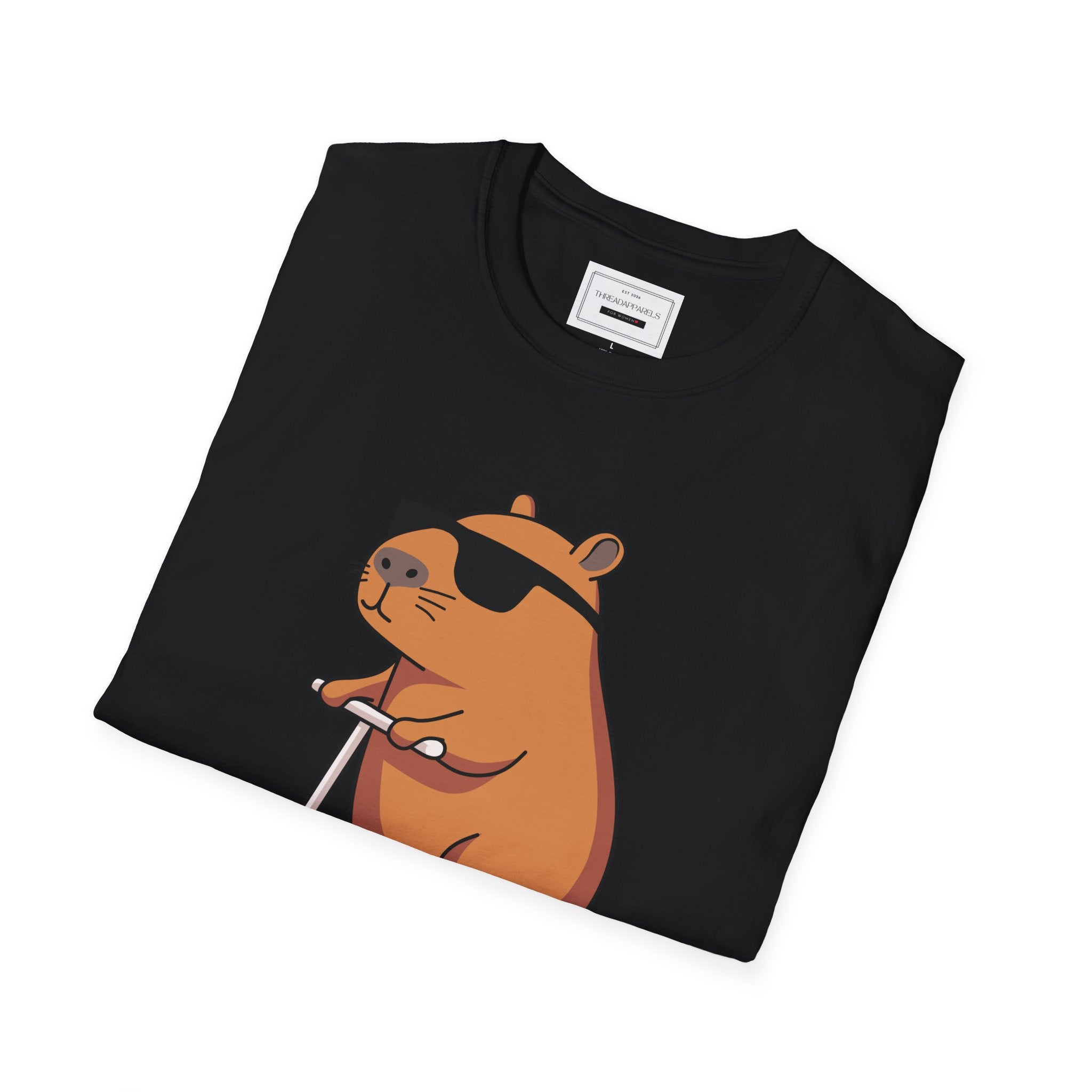 Just Aura Scooter Capybara T-Shirt — Cute Chill Vibe Graphic Tee