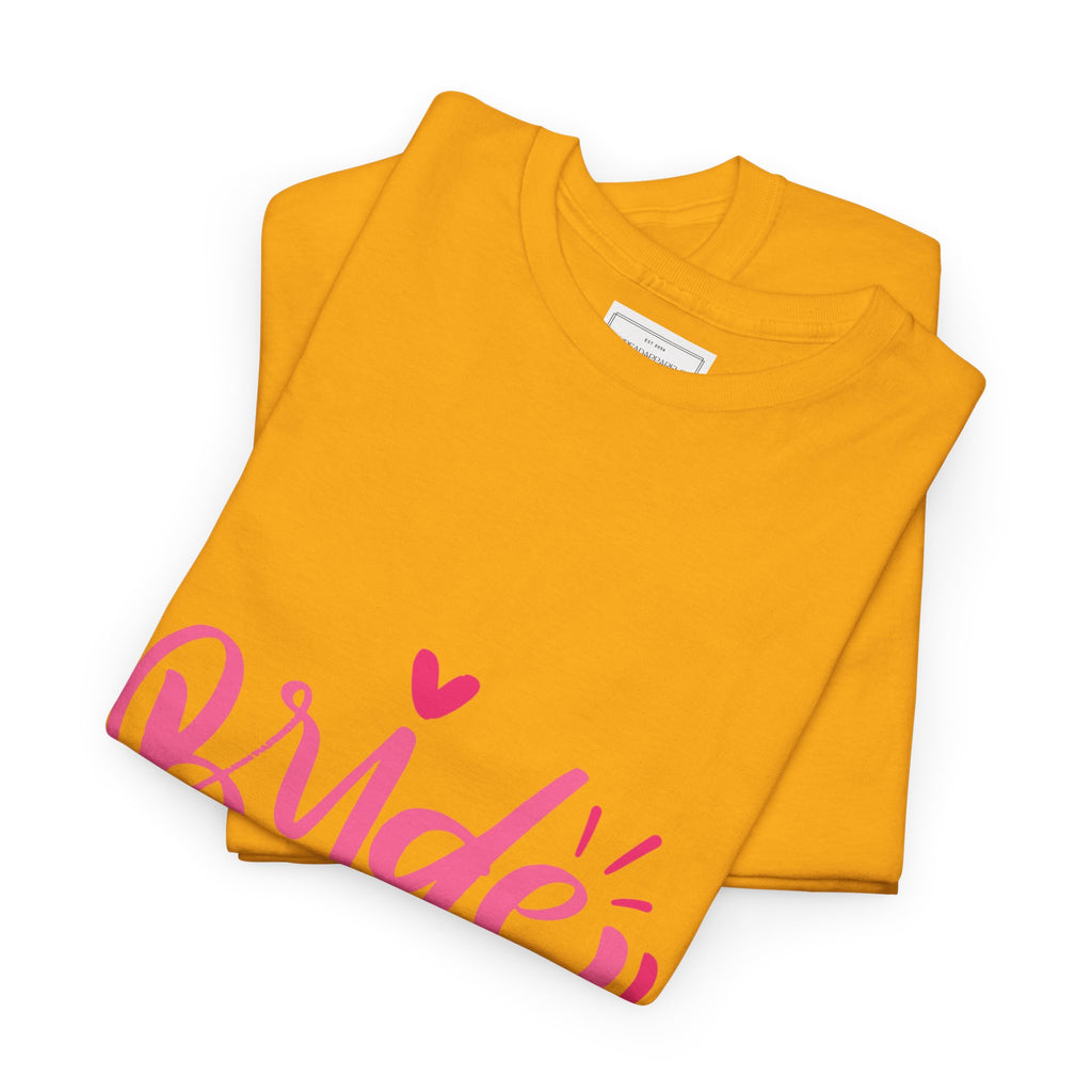 Bride Squad T‑Shirt — Pink Script Bachelorette Party Tee