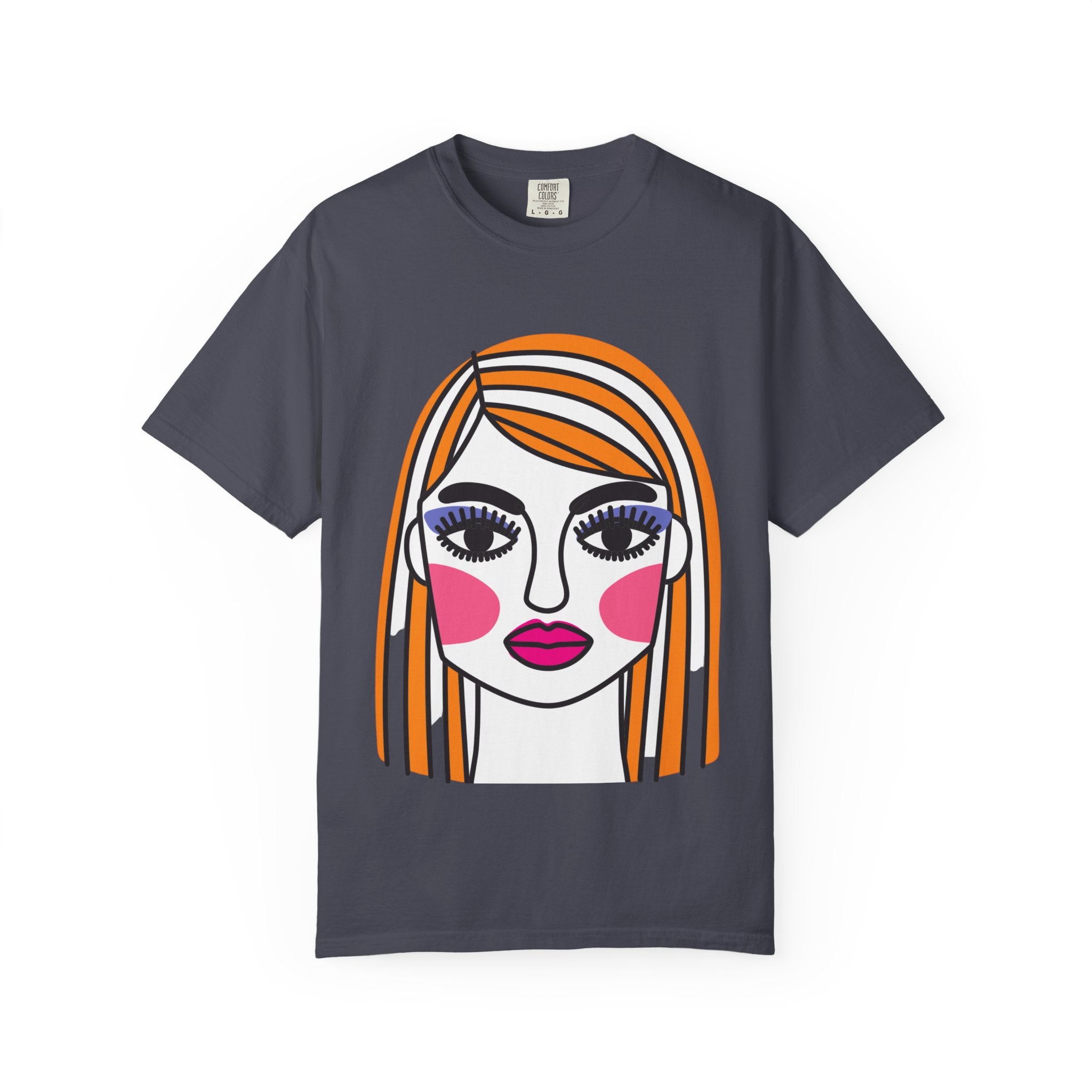 Pop Art Portrait T‑Shirt — Graphic Women's Face Tee