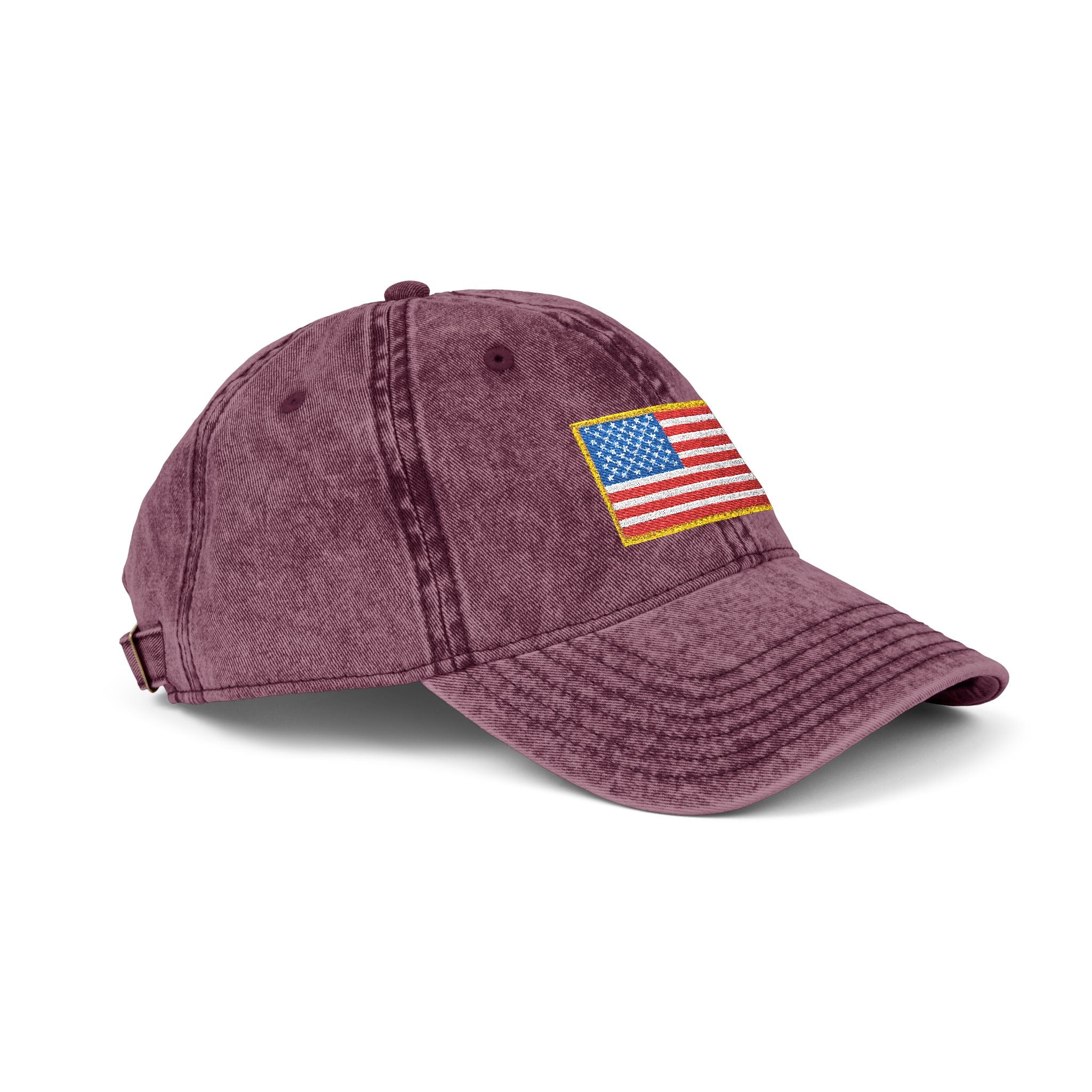 Embroidered Vintage American Flag Cap —  Hat for Patriotic Gifts