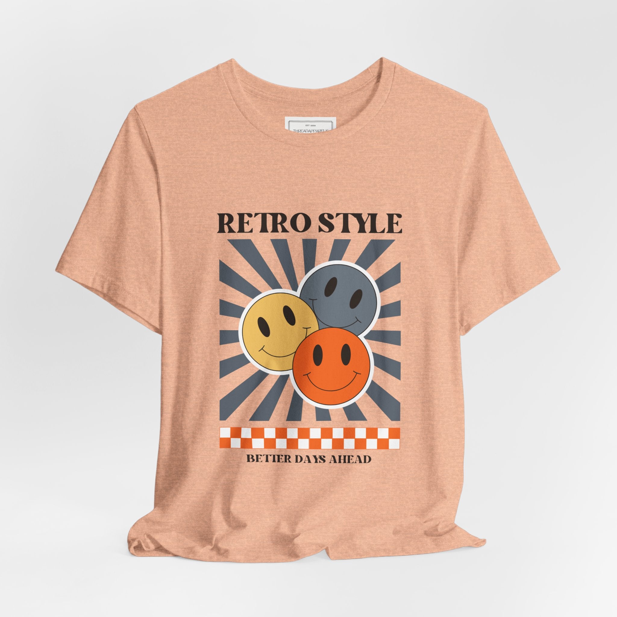 Retro Smiley Tee — "Retro Style" Graphic Short Sleeve