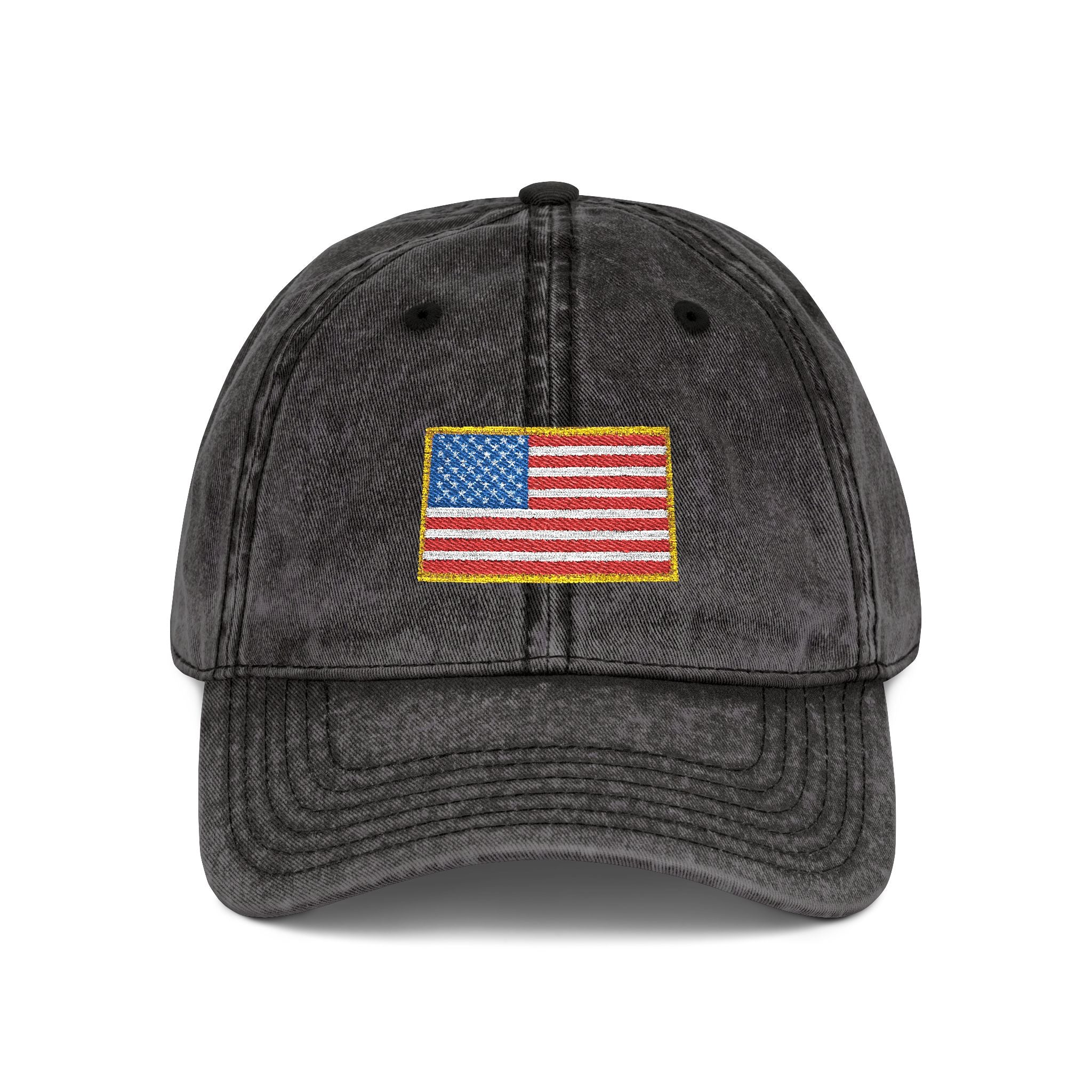Embroidered Vintage American Flag Cap —  Hat for Patriotic Gifts