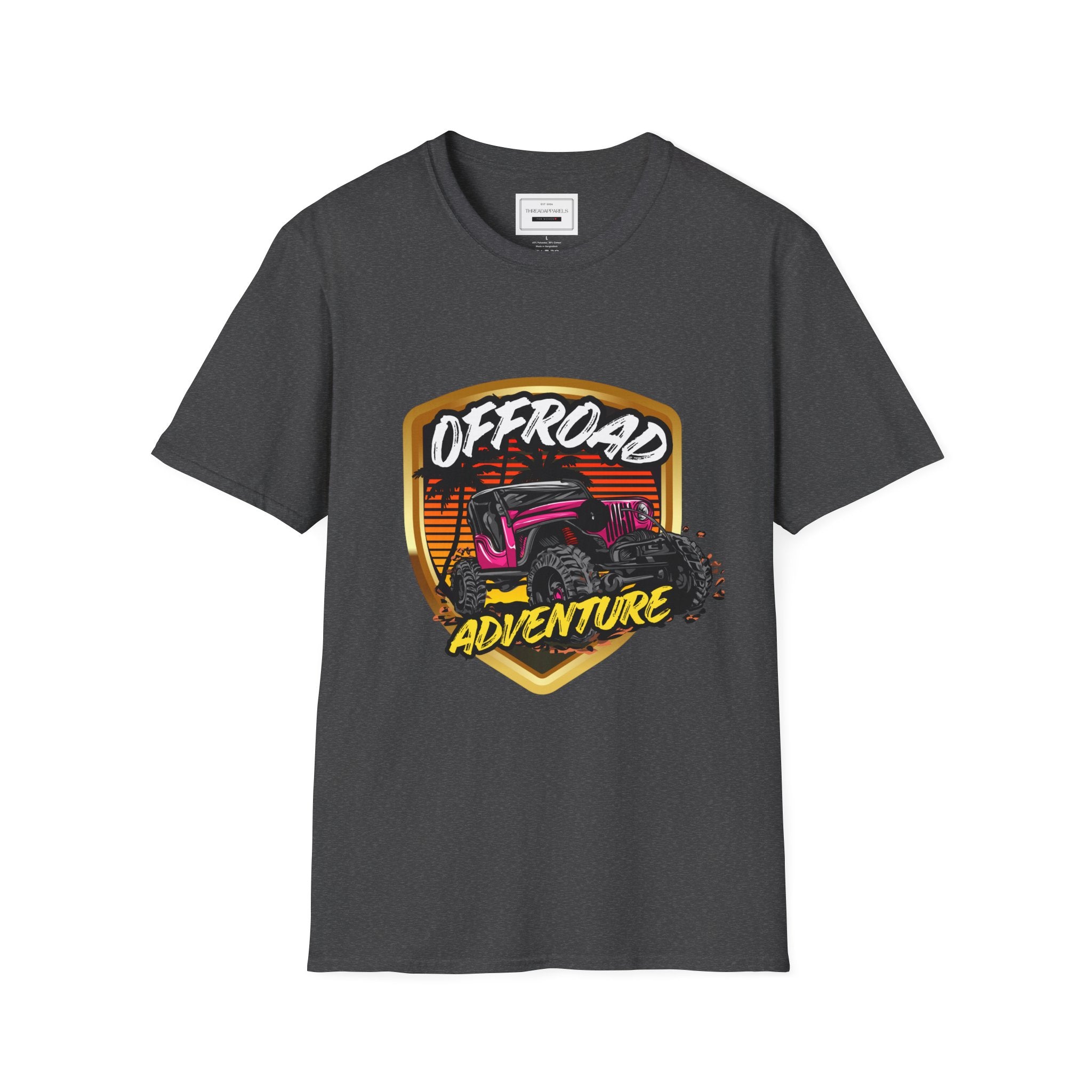 Offroad Adventure T-Shirt - Vintage Jeep Badge Graphic Tee