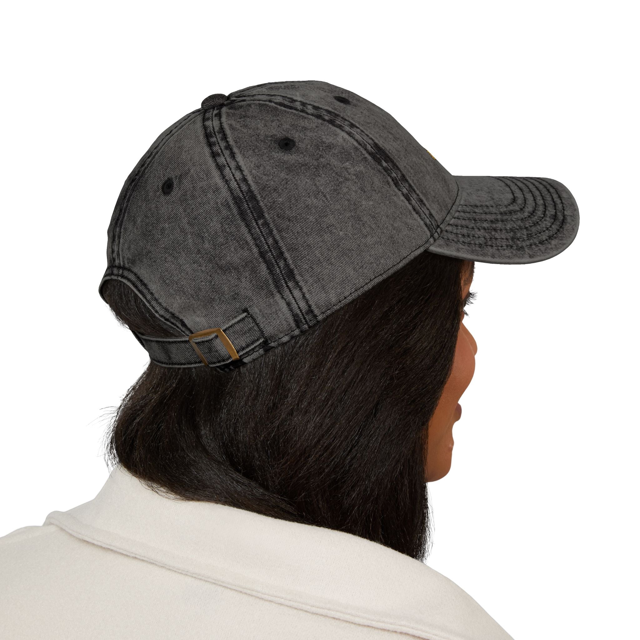 Vintage Embroidered Cap — Patriotic Cartoon Cats