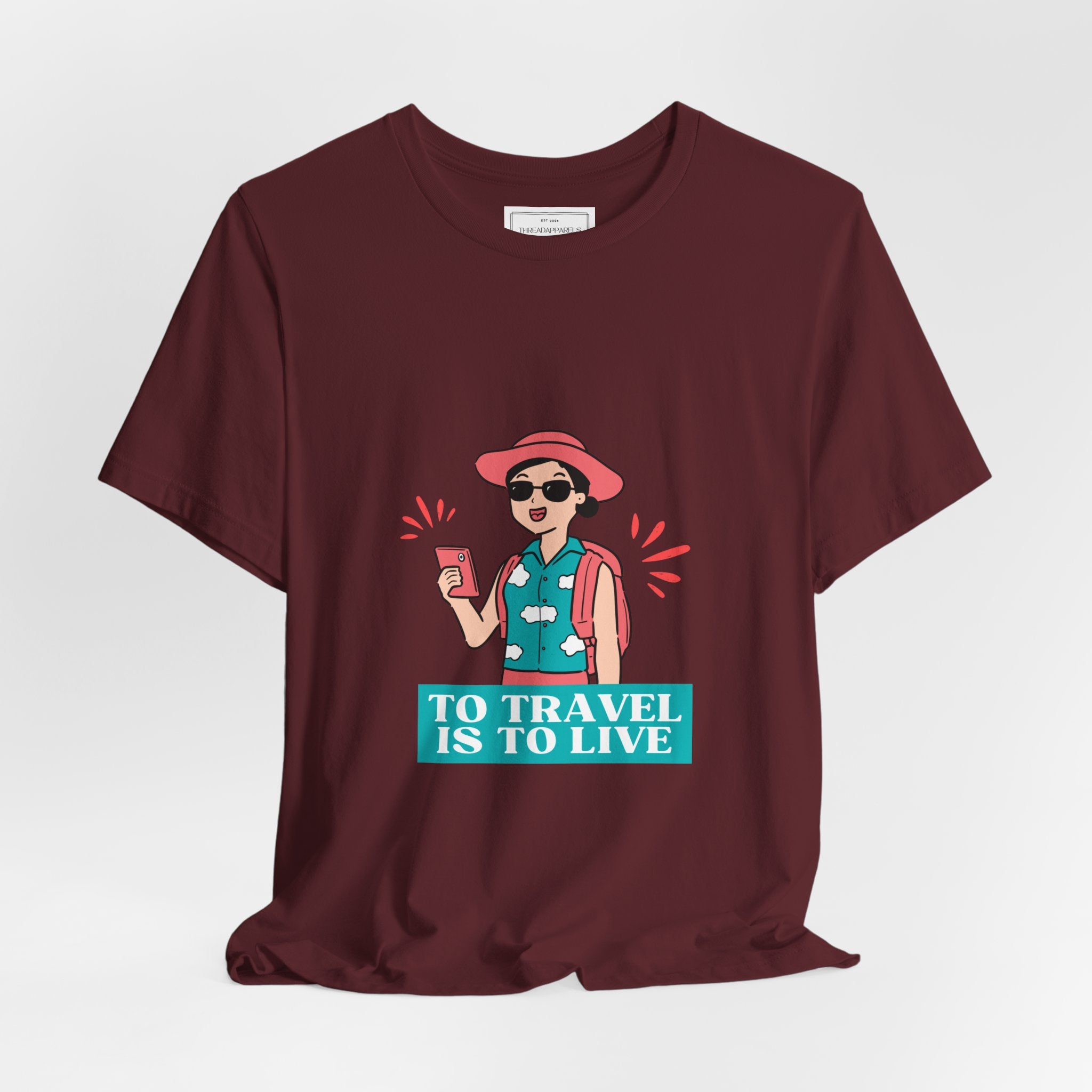 Travel Lover T‑Shirt — "To Travel Is To Live" Graphic Tee