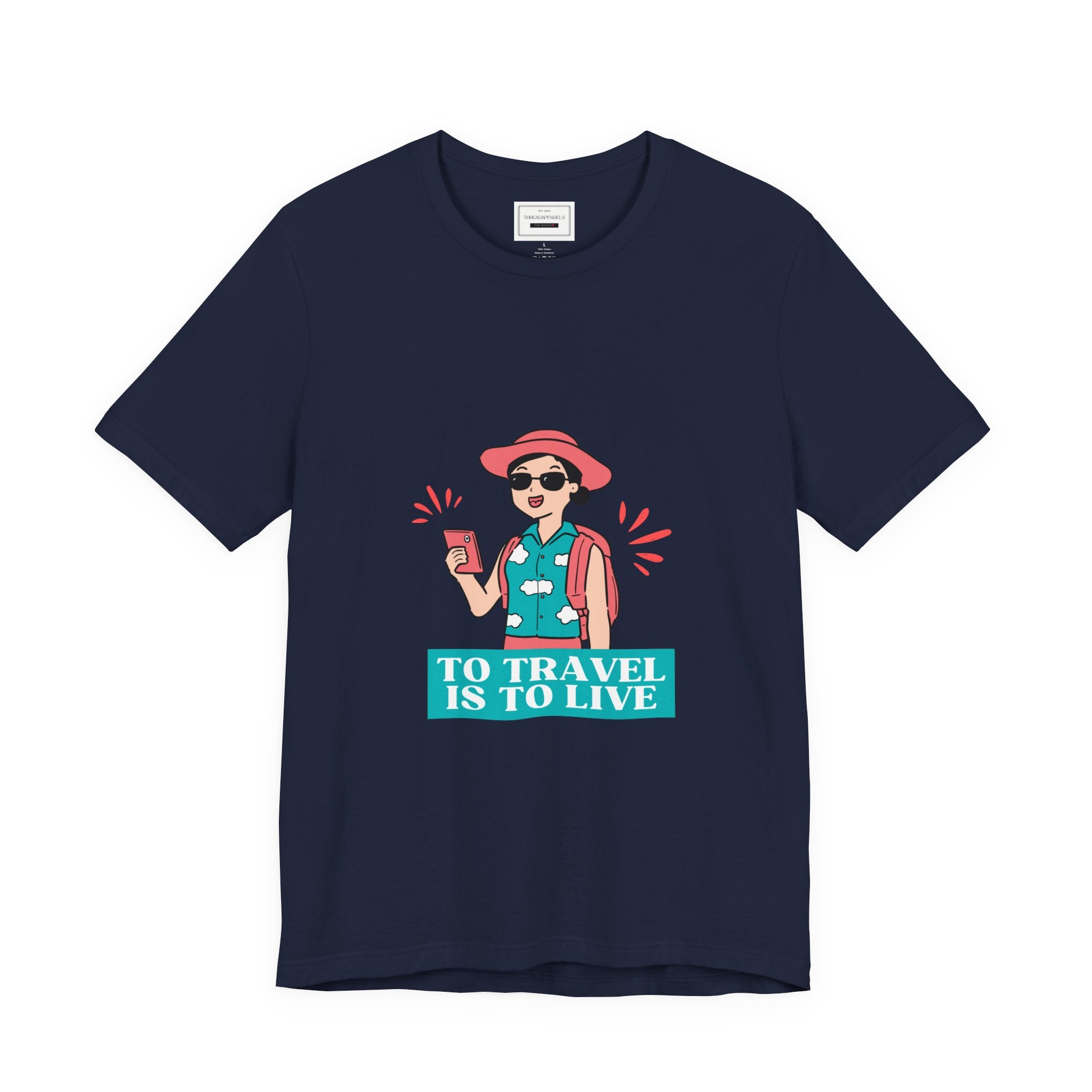 Travel Lover T‑Shirt — "To Travel Is To Live" Graphic Tee