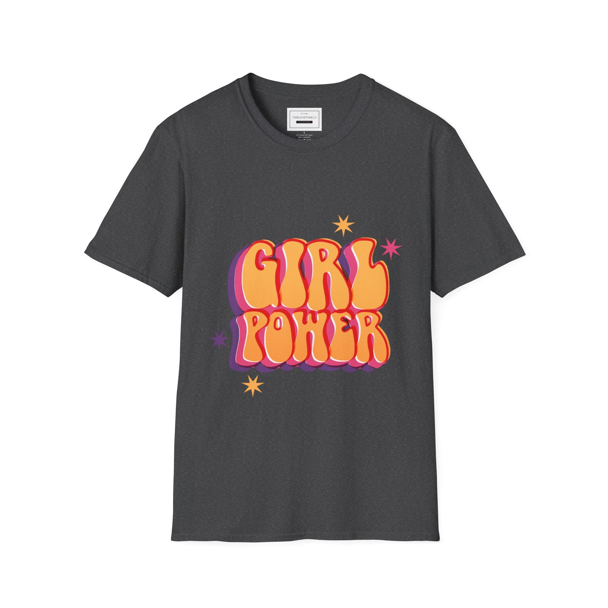 Girl Power Retro T-Shirt — 70s Style Feminist Graphic Tee