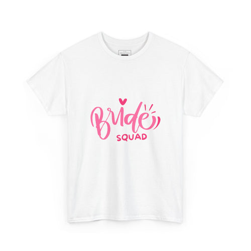 Bride Squad T‑Shirt — Pink Script Bachelorette Party Tee