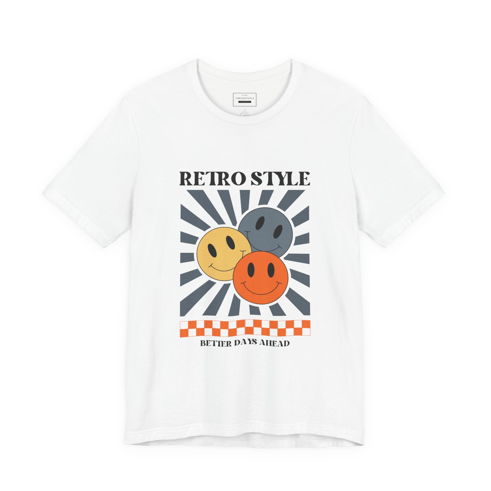 Retro Smiley Tee — "Retro Style" Graphic Short Sleeve