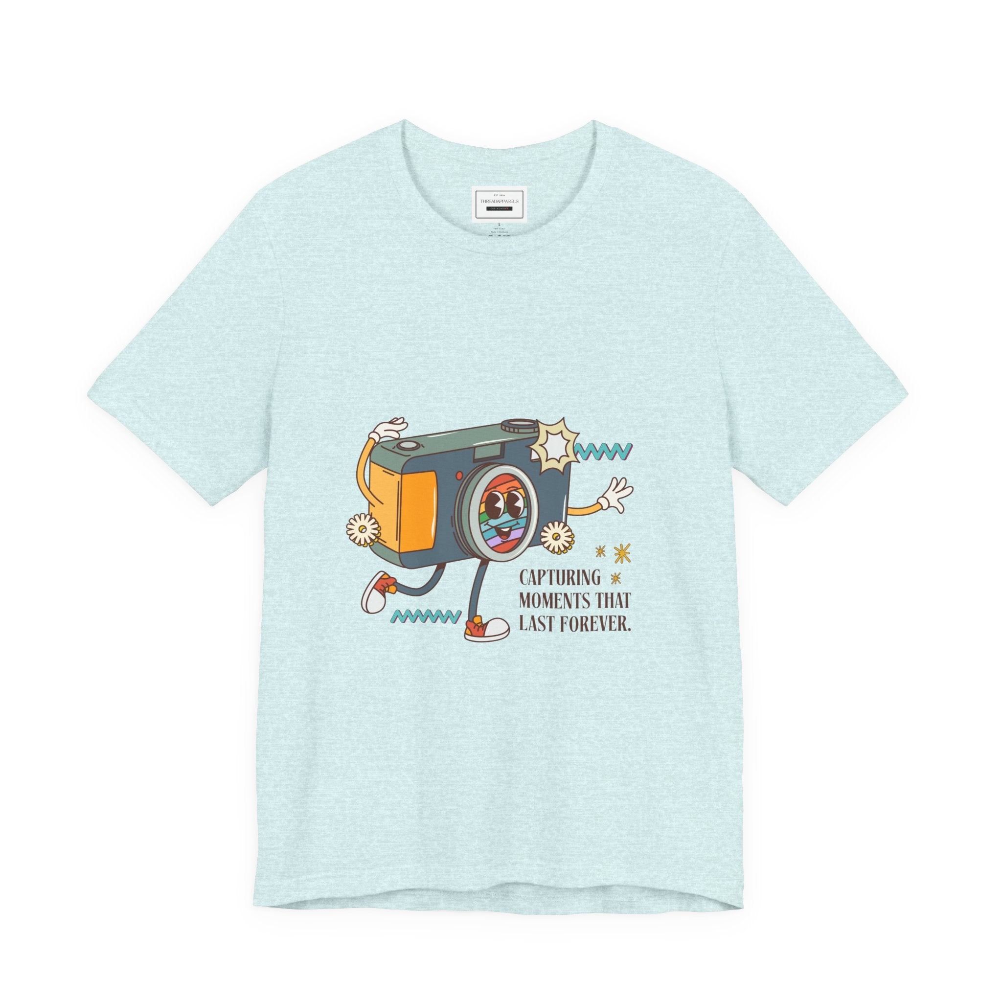 Camera Graphic Tee — "Capturing Moments That Last Forever" Vintage Film Photography T-Shirt