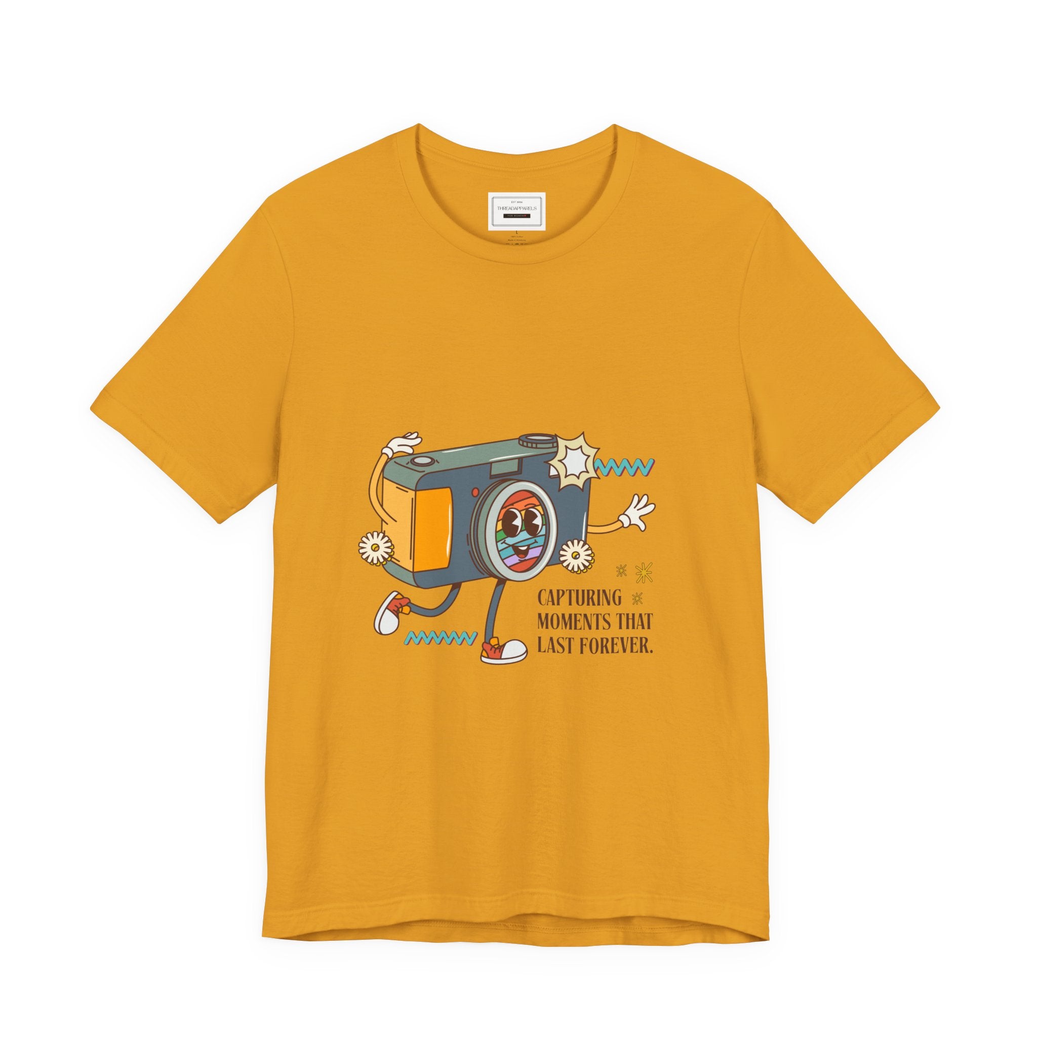 Camera Graphic Tee — "Capturing Moments That Last Forever" Vintage Film Photography T-Shirt