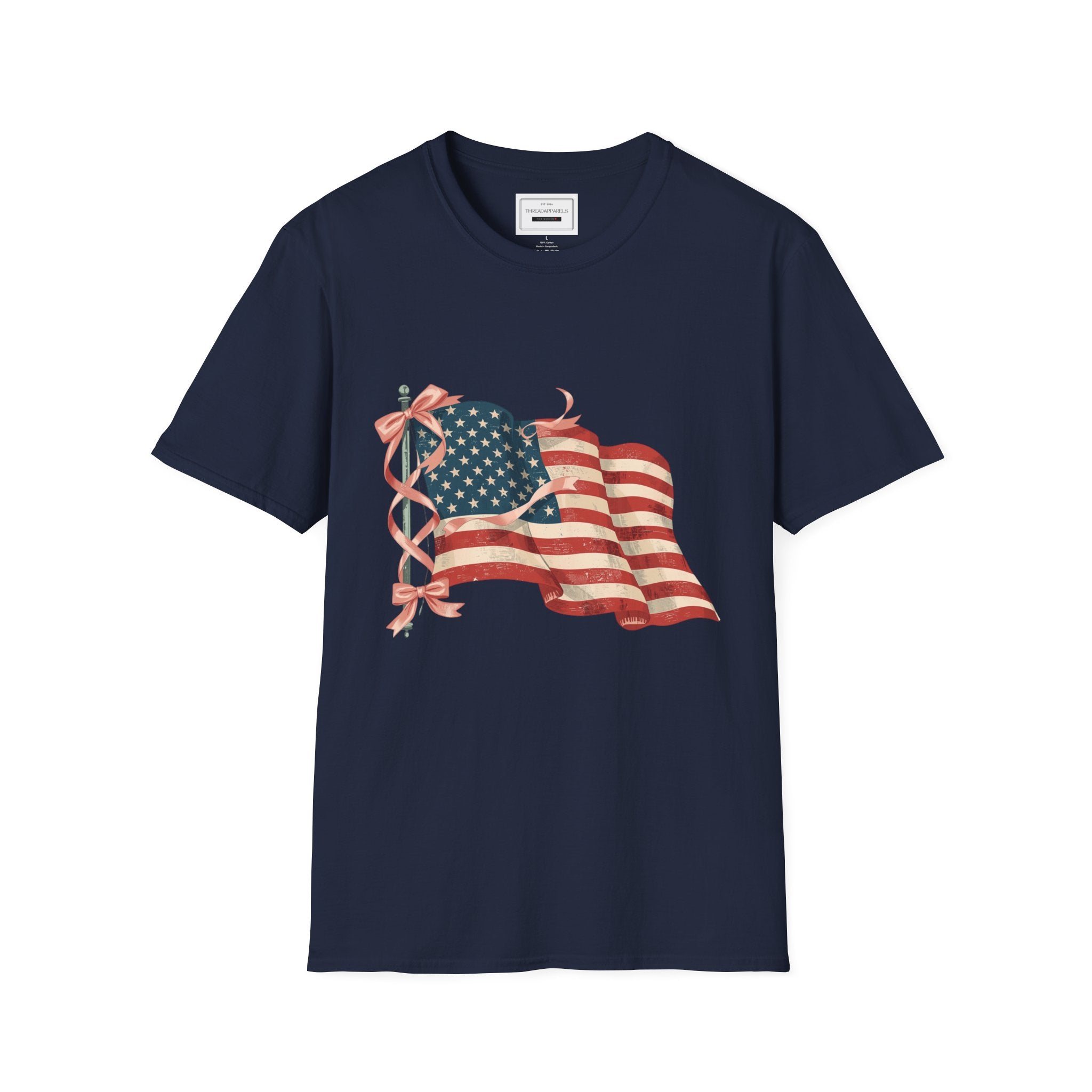 Vintage American Flag T-Shirt — Distressed Patriotic Tee for 4th of July
